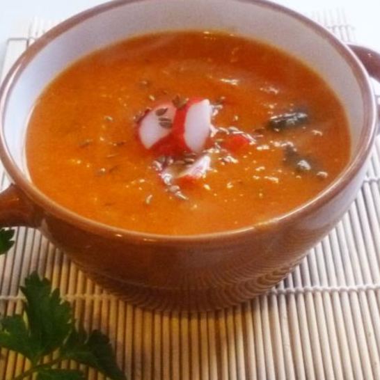 Рецепт супа-пюре из тыквы со шпинатом