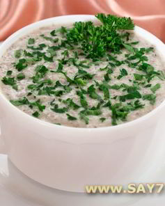 Суп-пюре с шампиньонами и картофелем