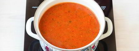 томатный суп-пюре с базиликом. Шаг 12