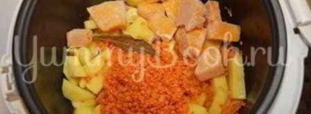 тыквенно-чечевичный суп-пюре в мультиварке. Шаг 2