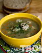 Суп с фрикадельками и бобовыми