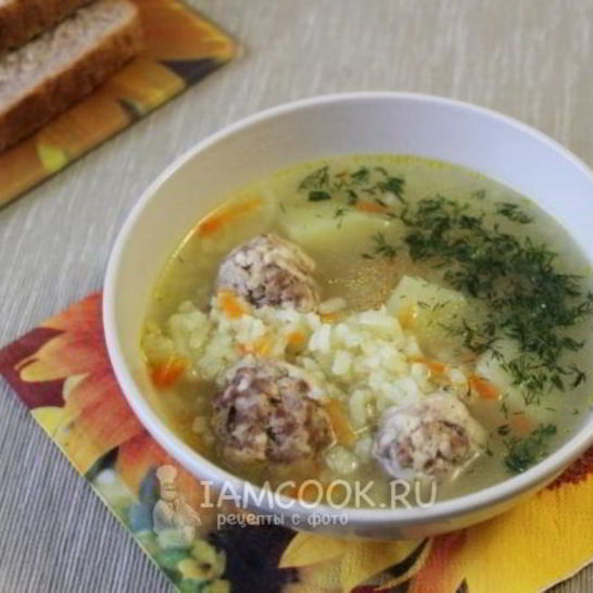 Рецепт супа с фрикадельками и рисом