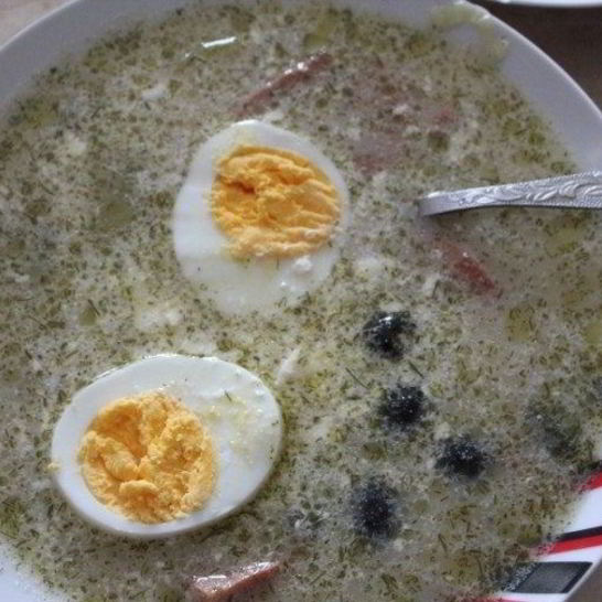 Рецепт супа с колбасой и яйцом