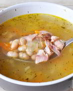 Суп с копченой курицей