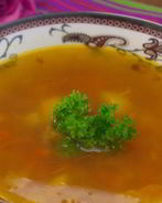 Суп с кусочками говядины