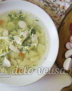 Суп с молодой картошкой и курицей