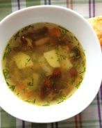 Суп с опятами замороженными