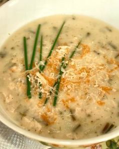 Суп с печеным картофелем и сыром