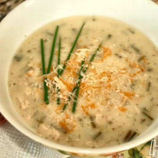 Рецепт супа с печеныма картофелема и сырома