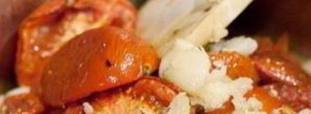 суп с запеченным чесноком, помидорами и сыром. Шаг 5