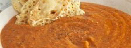 суп с запеченным чесноком, помидорами и сыром. Шаг 8