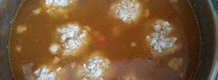 сырно-чесночный суп с фрикадельками. Шаг 5