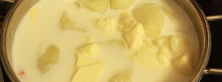 сырный крем-суп с креветками. Шаг 5