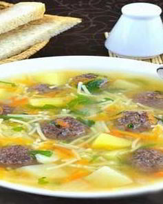 Сырный суп с фрикадельками