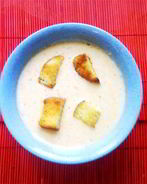 Сырный суп с гренками