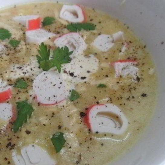 Рецепт сырного супа с крабовыми палочками