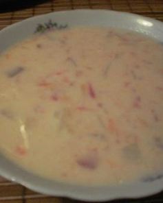 Сырный суп с курицей и помидорами