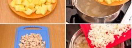 сырный суп с рисом. Шаг 2