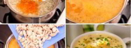 сырный суп с рисом. Шаг 3