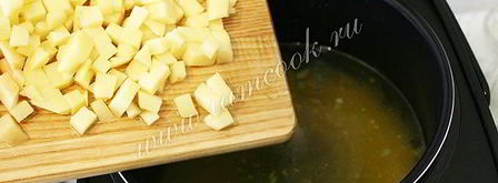 сырный суп в мультиварке. Шаг 6