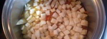 тыквенно-сельдерейный суп с запеченным нутом. Шаг 7