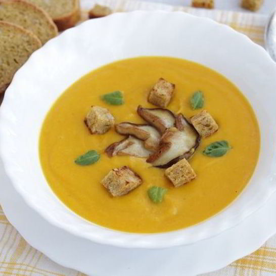 Рецепт тыквенного крема-супа с белыми грибами