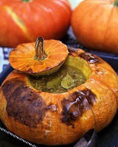 Тыквенный суп в тыкве