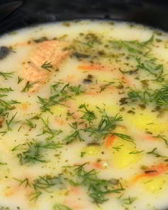 Уха по-фински с молоком