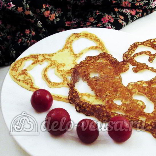 Рецепт ажурных блинчиков на молоке