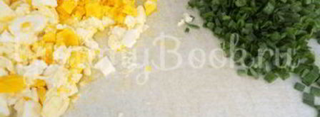 блинчики, фаршированные яйцом и луком. Шаг 5