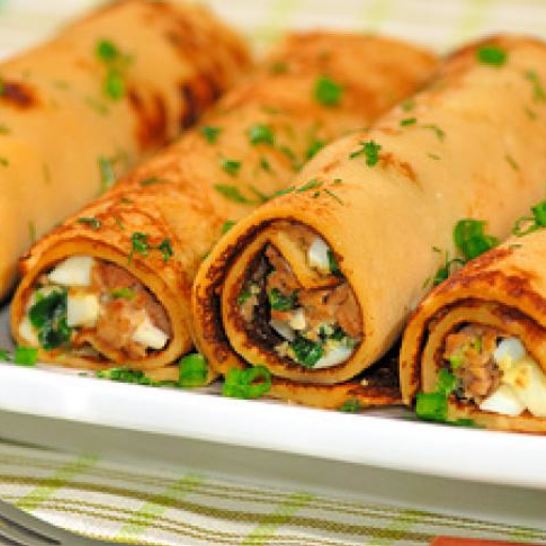 Рецепт блинчиков с печенью трески