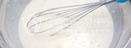 блины на сливках с творогом и клубничным джемом. Шаг 4