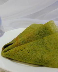 Блины с чаем матча