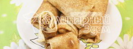 блины с капустой и грибами. Шаг 7