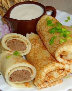 Блины с печенью куриной