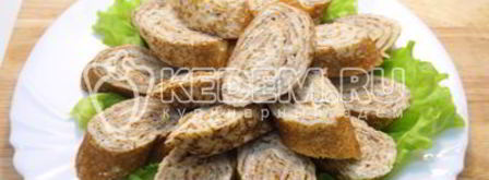 блины с рыбой и сыром. Шаг 13