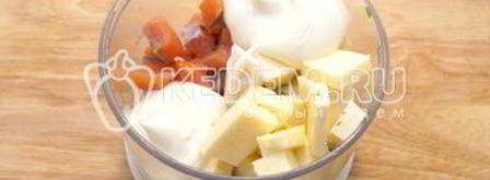 блины с рыбой и сыром. Шаг 9