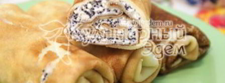 блины с творогом и маком. Шаг 8