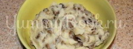 гречневые блинчики с картофелем и грибами. Шаг 10