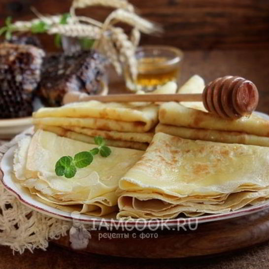 Рецепт классических блинов на воде