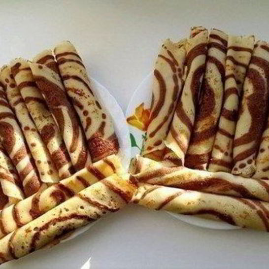 Рецепт полосатых блинчиков зебра