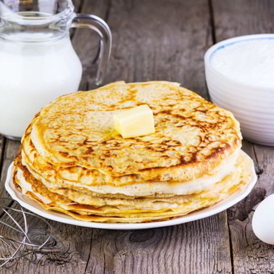 Рецепт пышных блинов на молоке