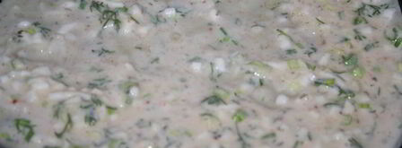 рисовые блинчики с сыром, чесноком и зеленью. Шаг 5