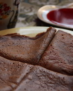 Шоколадные блины на йогурте