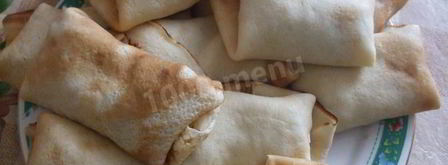 тонкие блины с начинкой. Шаг 15