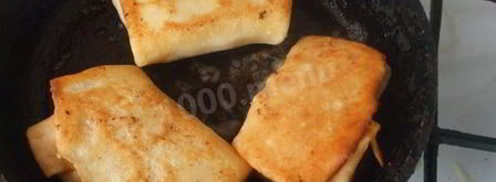 тонкие блины с начинкой. Шаг 16