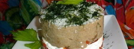 баклажановый чизкейк перекус. Шаг 5