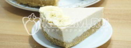 банановый чизкейк с творогом. Шаг 15