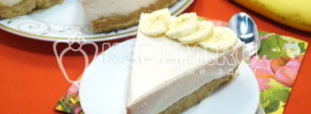 банановый чизкейк с творогом. Шаг 16