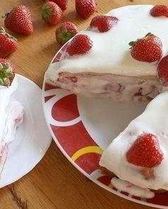 Чизкейк из творога с ягодами